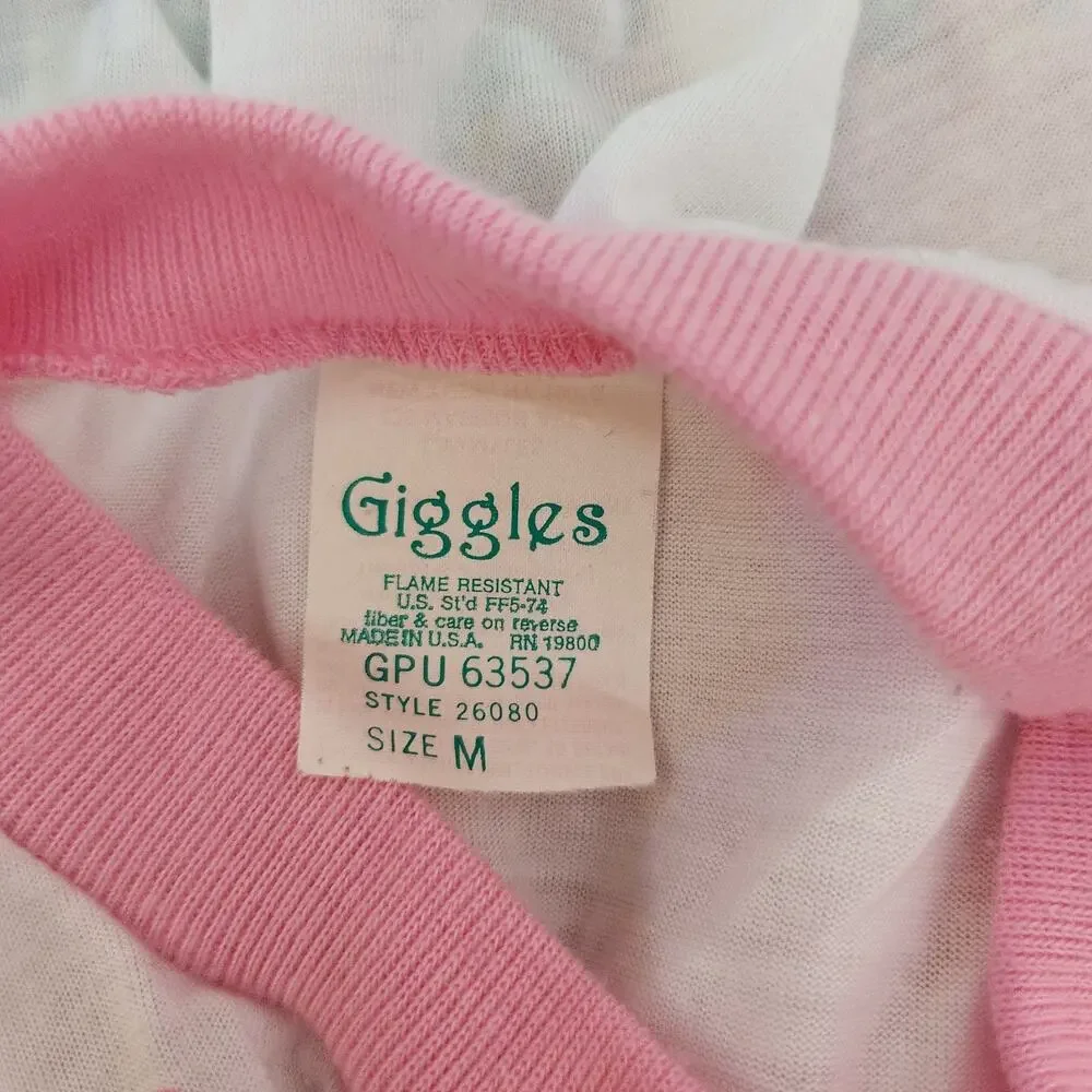 Vtg 90s Giggles Disney Little Mermaid Nightgown Sleep Shirt Medium Toddler Girls